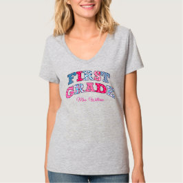 First Grade Teacher Custom School Class T Shirt