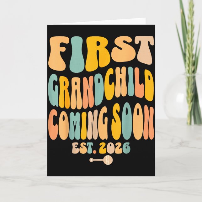 First Granhild Coming Soon 2026 Baby Announcement  Kort (Framsida)
