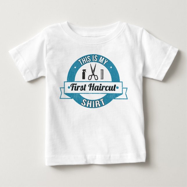 First Haircut Funny Souvenir T Shirt (Framsida)