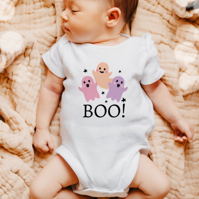 First Halloween Boo Cute Spöken Rosa Lila Girl Gir T Shirt (Skapare uppladdad)