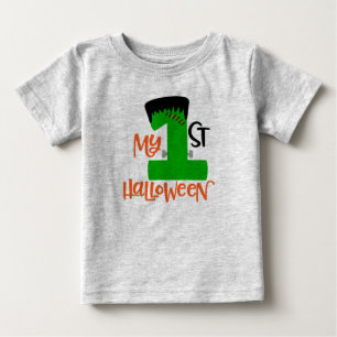 First Halloween Frankenstein Design T Shirt