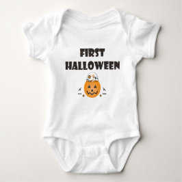 First Halloween Pumpkin Candy Bucket Orange Black T Shirt