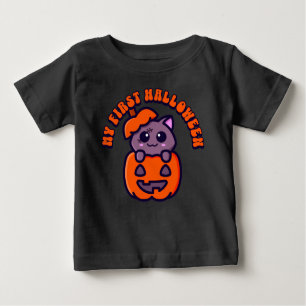 First Halloween Zombie Cat T Shirt