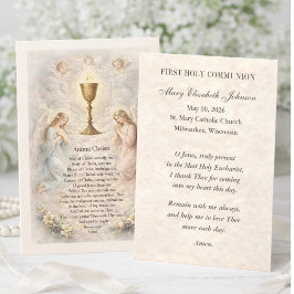 First Holy Communion Anima Christi Remembrance Tilläggskort