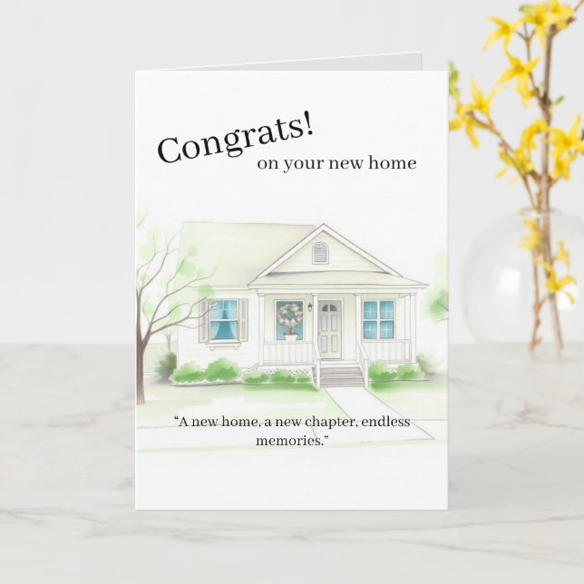 First Home Purchase Card  Kort (Gul blomma)