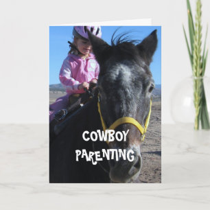 First Horse - Cowboyförälder Helgkort