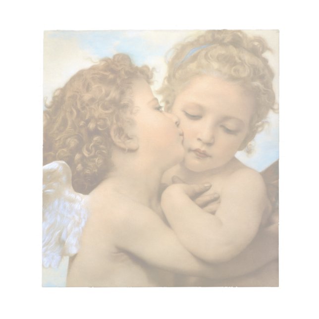 First Kiss (ängeldetalj) av Bouguereau Anteckningsblock (Framsida)
