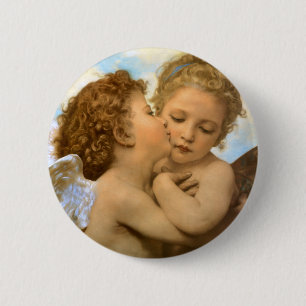 First Kiss (ängeldetalj) av Bouguereau Knapp