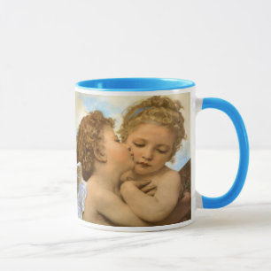 First Kiss (ängeldetalj) av Bouguereau Mugg