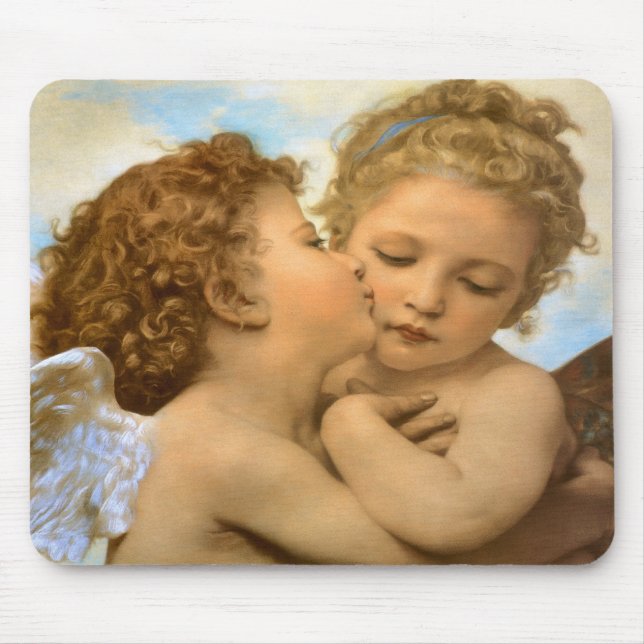 First Kiss (ängeldetalj) av Bouguereau Musmatta (Framsidan)