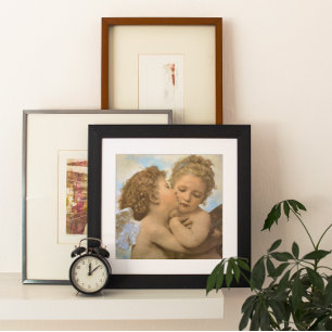 First Kiss (ängeldetalj) av Bouguereau Poster