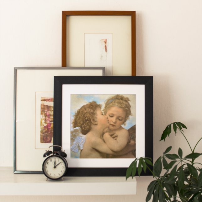 First Kiss (ängeldetalj) av Bouguereau Poster (Skapare uppladdad)