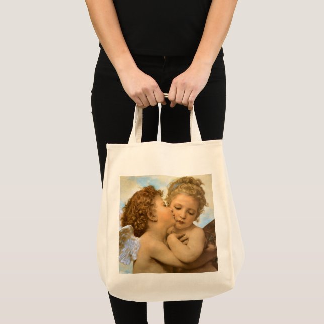 First Kiss (ängeldetalj) av Bouguereau Tygkasse (Framsida (produkt))