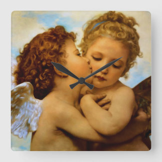 First Kiss Fyrkantig Klocka