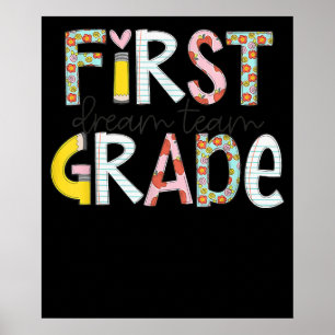 First Klass Dream Team Back to school 1:a Klass Poster