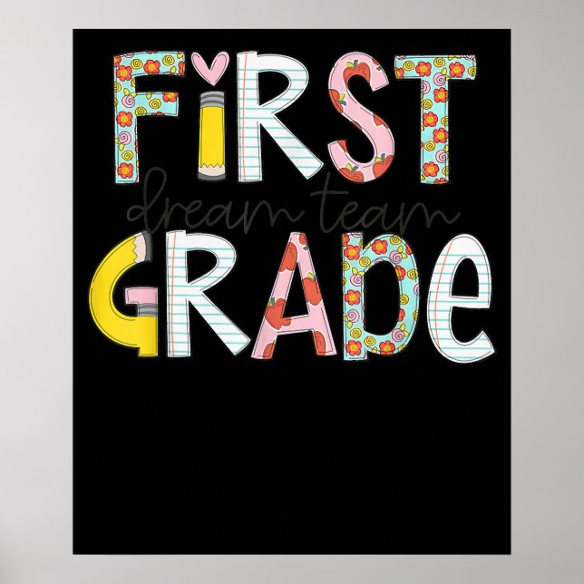 First Klass Dream Team Back to school 1:a Klass Poster (Framsidan)