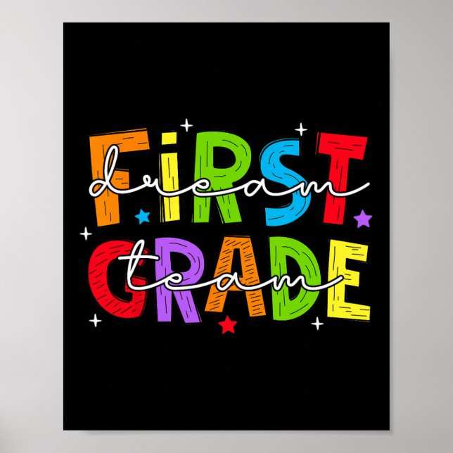 First Klass Dream Team Back to school 1:e Klass Te Poster (Framsidan)