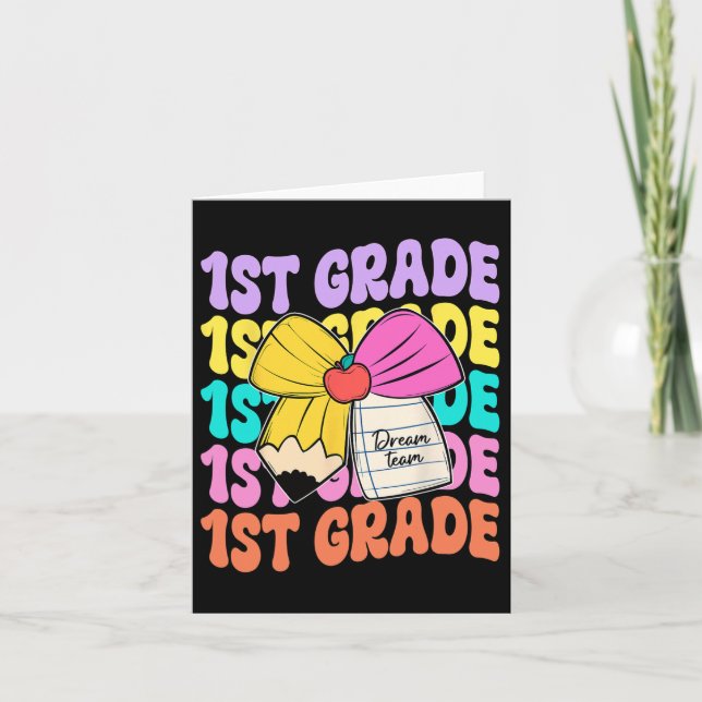 First Klass Dream Team Pencil Bow Back to school 1 Kort (Framsida)