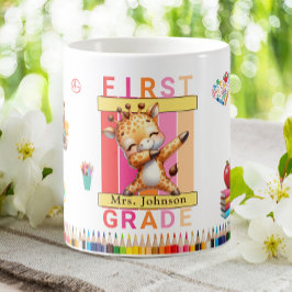 First Klass Lacher Dabbing Giraffe Kaffemugg