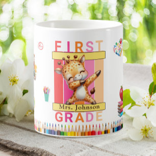 First Klass Lacher Dabbing Giraffe Kaffemugg