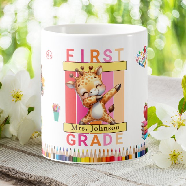 First Klass Lacher Dabbing Giraffe Kaffemugg (Skapare uppladdad)