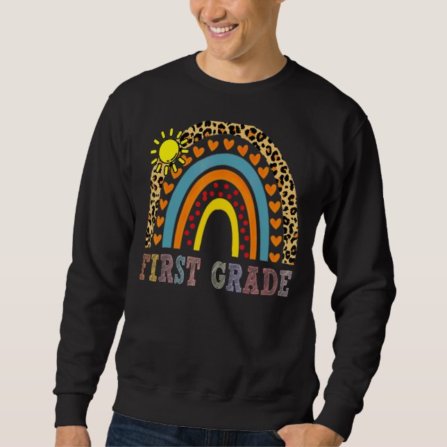 First Klass Rainbow Girls Boys Lärarteam 4:e gener Lång Ärmad Tröja (Framsida)