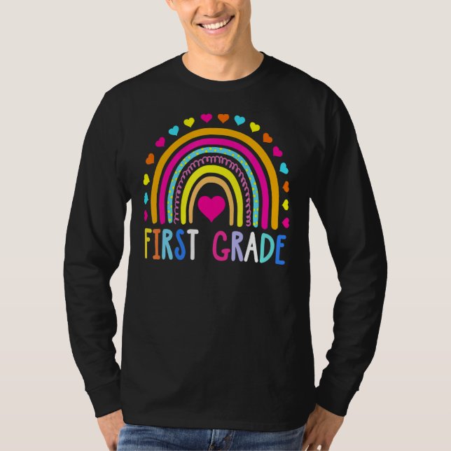 First Klass Rainbow Girls Boys Teacher Team 1 GR T Shirt (Framsida)