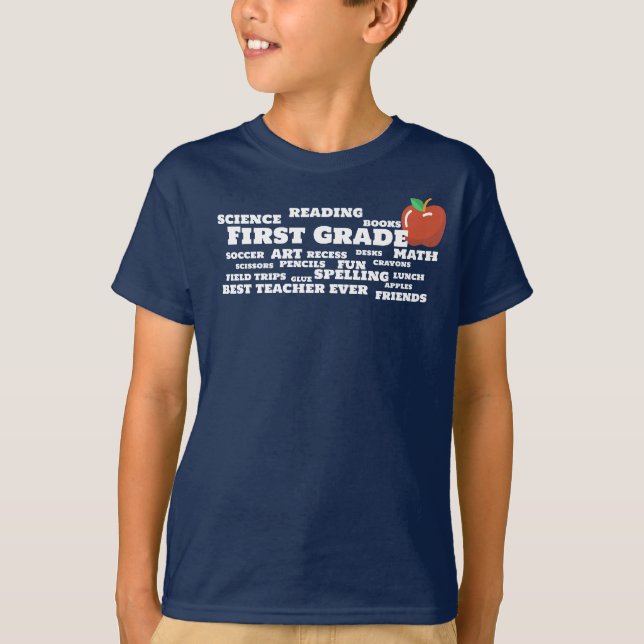 First Klass School Fält Resa T-Shirt (Framsida)