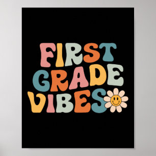 First Klass Vibes - 1st Klass Team Retro 1st Day o Poster