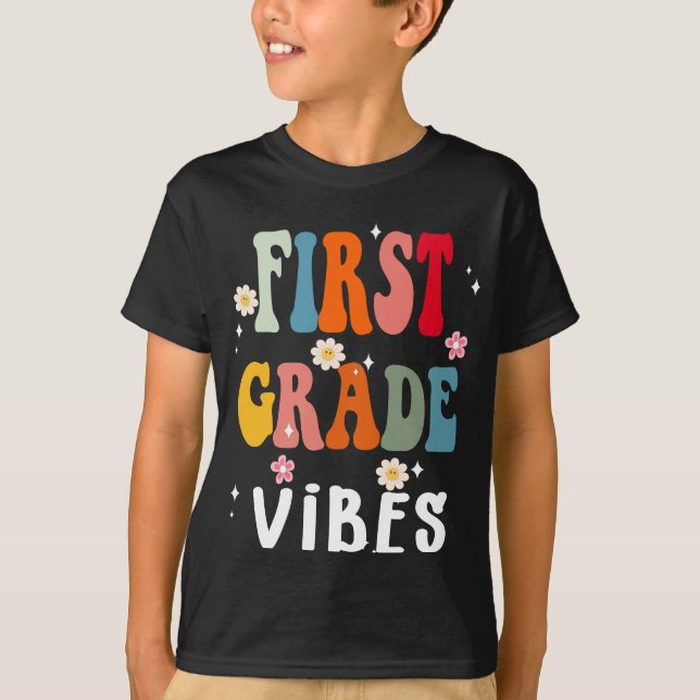 First Klass Vibes - 1st Klass Team Retro 1st Day o T Shirt (Framsida)