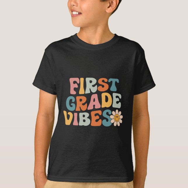 First Klass Vibes - 1st Klass Team Retro 1st Day o T Shirt (Framsida)