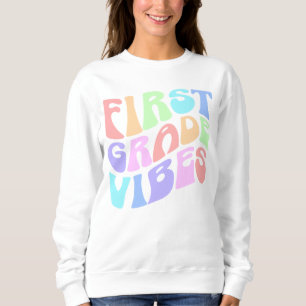 First Klass Vibes - Colorful Groovy Back to school T Shirt