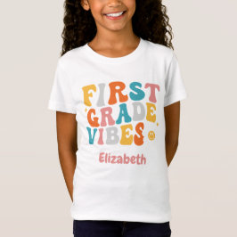 "First Klass Vibes" Groovy Back to school T Shirt