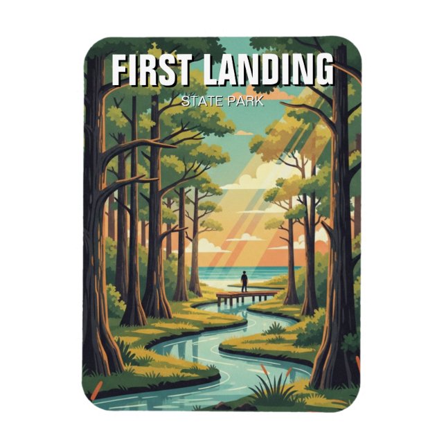 First Landing State Park Virginia Resa Magnet (Vertikal)