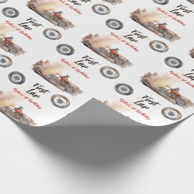 First Lap Little Racer 1st Birthday Presentpapper (Hörn)