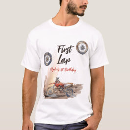 First Lap Little Racer 1st Birthday T Shirt