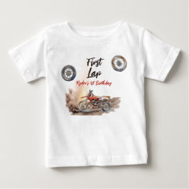 First Lap Little Racer 1st Birthday T Shirt