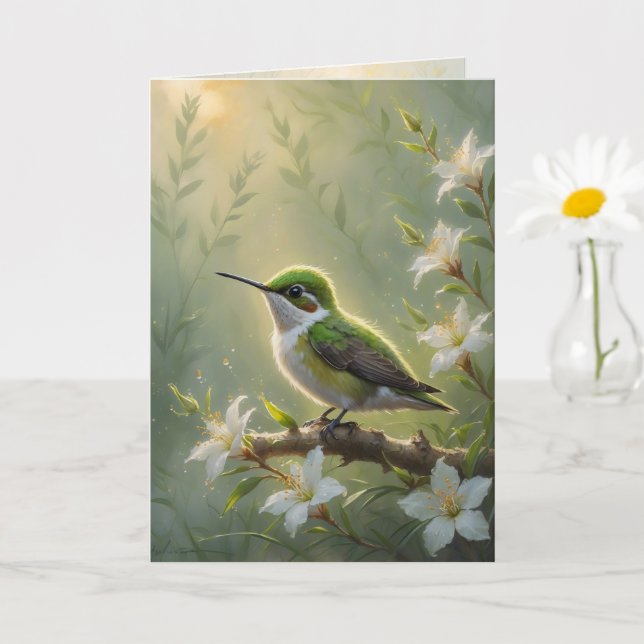 First Light Kin Hummingbird Greeting Card Kort (Liten växt)