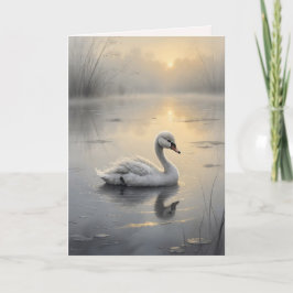 First Light Kin Swan Greeting Card Kort