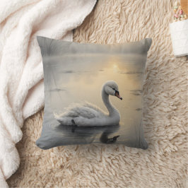 First Light Kin Swan Throw Pillow Kudde