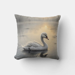 First Light Kin Swan Throw Pillow Kudde