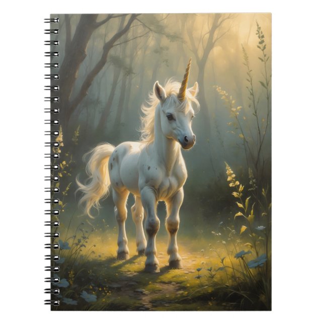 First Light Kin Unicorn Notebook Anteckningsbok (Framsidan)