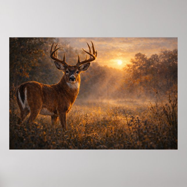 First Light | Whitetail Deer Art | Poster (Framsidan)