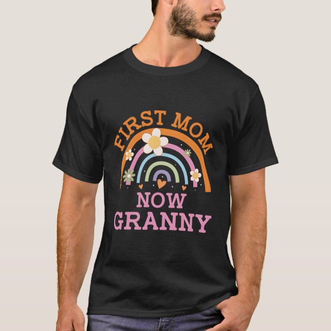 First Mamma Now Granny Mors dag Grandma Parma T Shirt (Framsida)