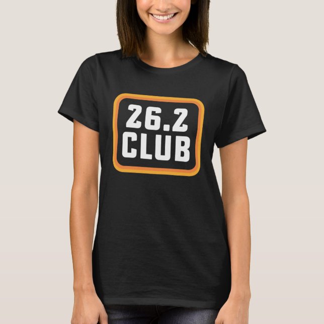 First Marathon Runner Running 26 2 Club Marathoner T Shirt (Framsida)