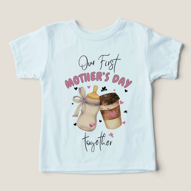 First Mors dag Shirt 2025/Rosa Matching Outfit T (Design Framsida)