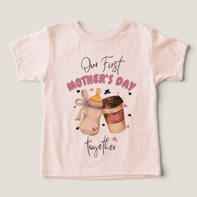 First Mors dag Shirt 2025/Rosa Matching Outfit T (Design Framsida)