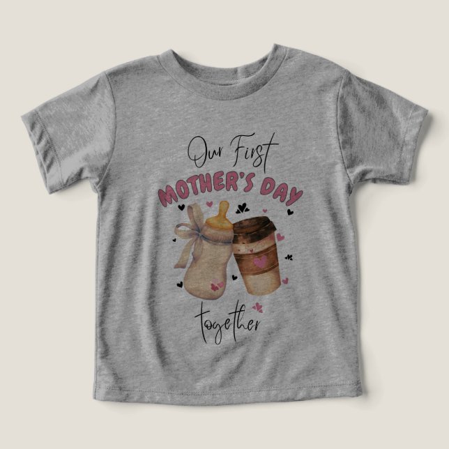 First Mors dag Shirt 2025/Rosa Matching Outfit T Shirt (Design Framsida)