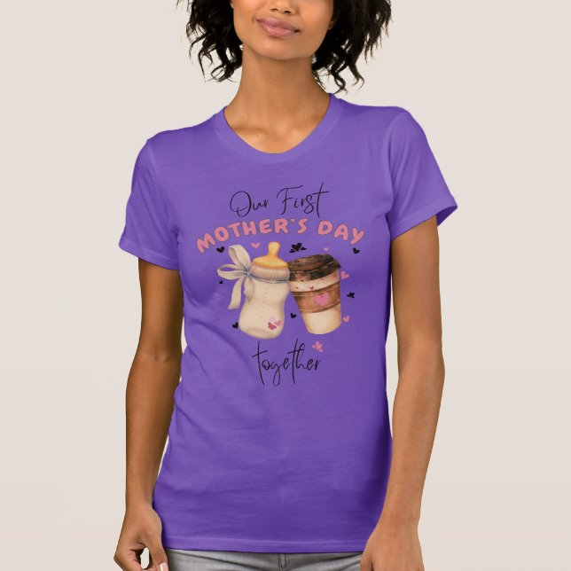 First Mors dag Shirt 2025/Rosa Matching Outfit T Shirt (Framsida)