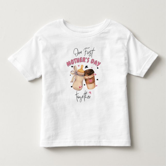 First Mors dag Shirt 2025/Rosa Matching Outfit T Shirt (Framsida)